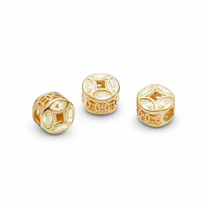 Pandora Shine™ Good Fortune Coin Charm - 18ct Gold Plated/Cubic Zirconia - Canada | KJ6924OC